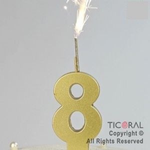 VELA BENGALA ORO NUMERO 8 X 1